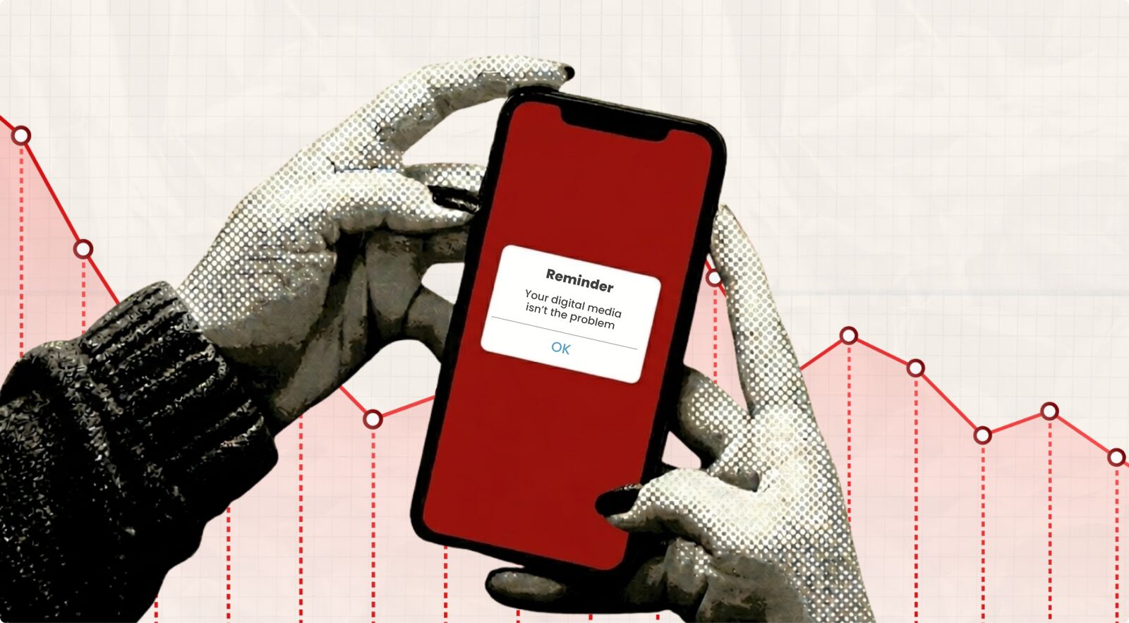 A smartphone showing an ad click transitioning into a focused landing page